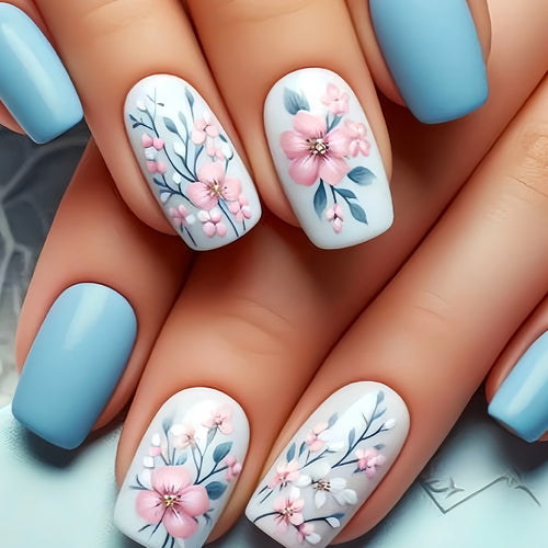 Florale Design Nagelkunst Verlängerungen Karnz