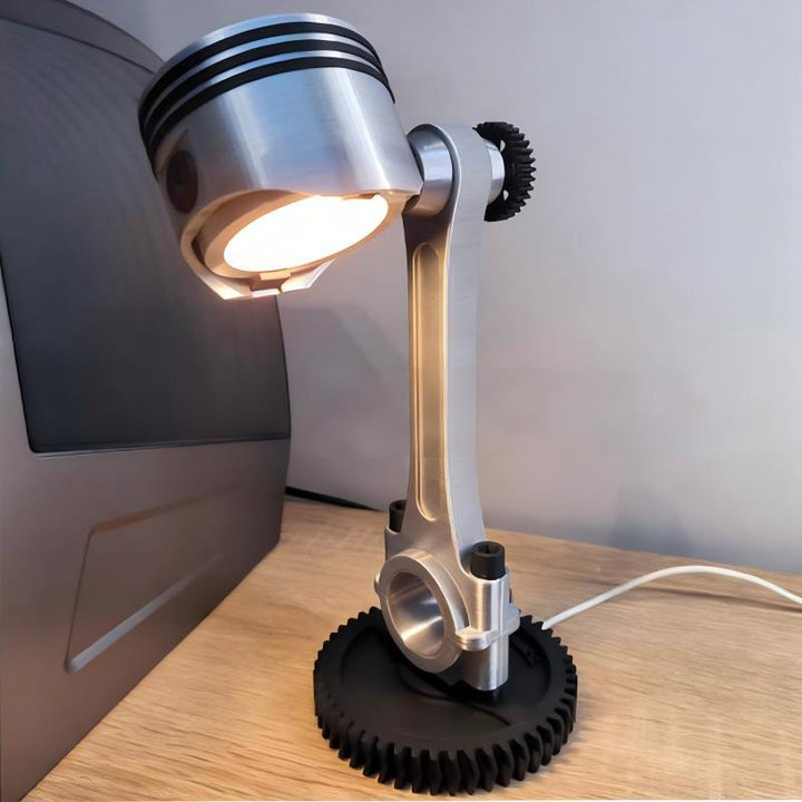 Stilvolle Tischlampe im Automobil-Design Karnz
