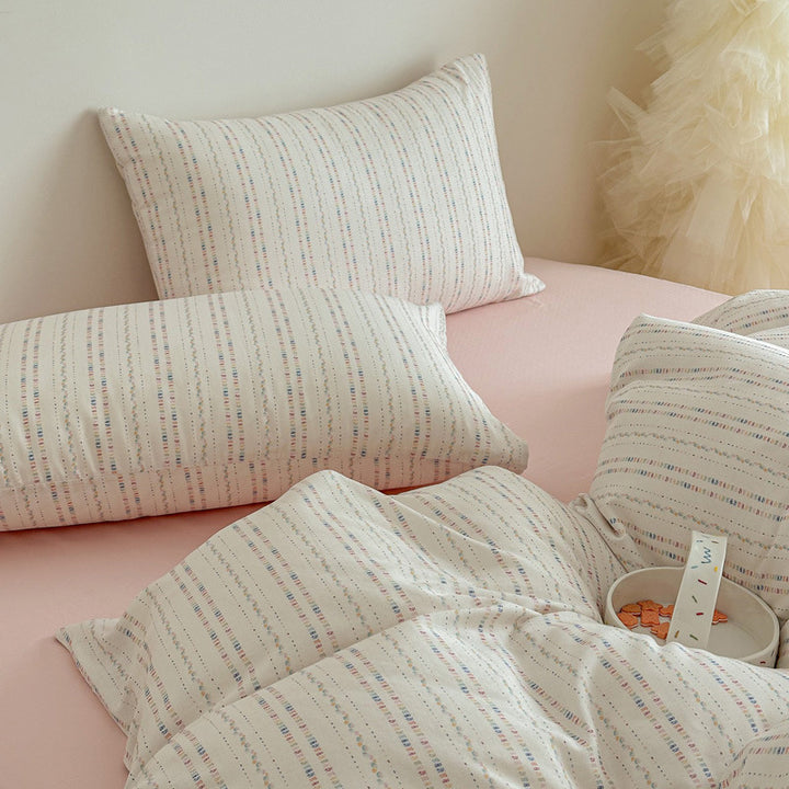 Plaid Baumwollsatin Bettbezug und Kissenbezug Bettwäsche Set