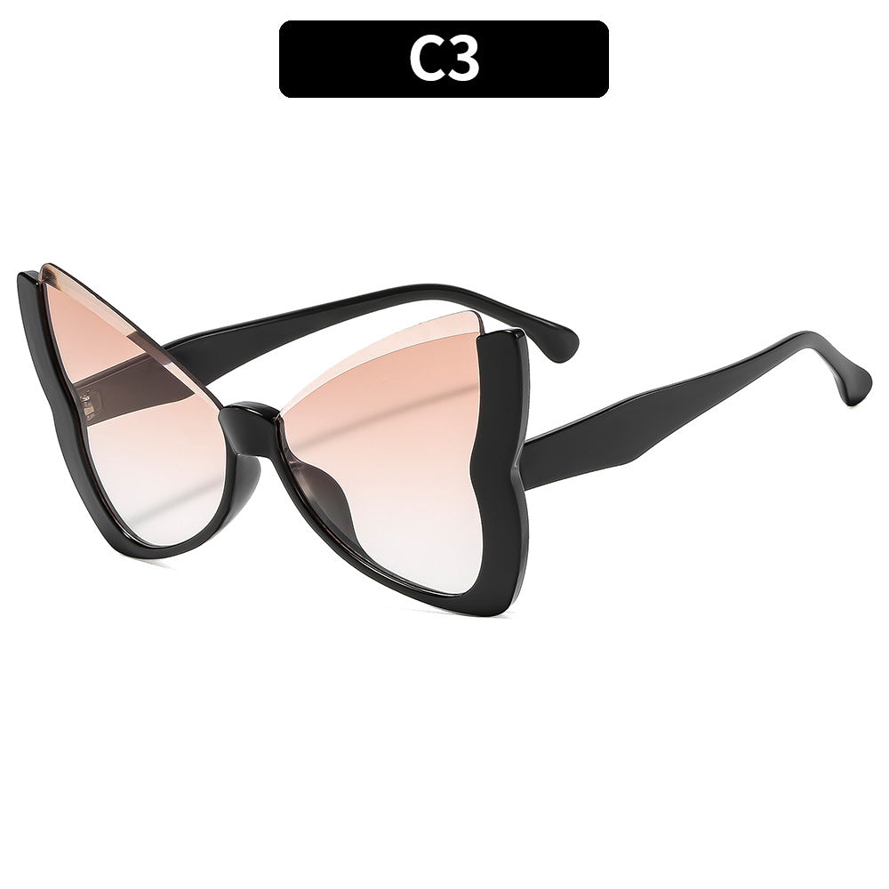 Oversized Schmetterlingsrahmen Sonnenbrille