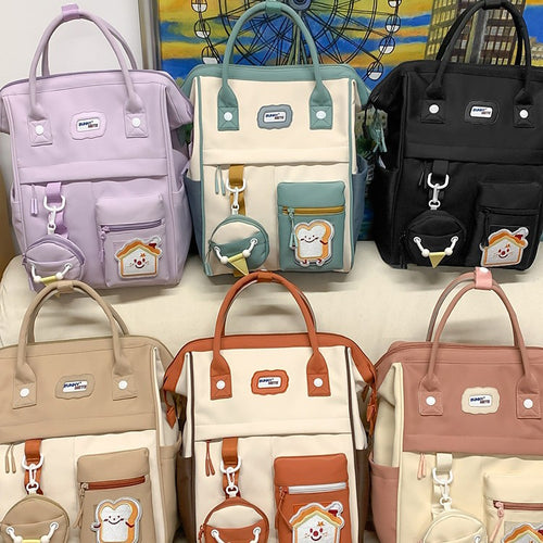 Stylischer Mehrfach-Taschen-Rucksack Karnz