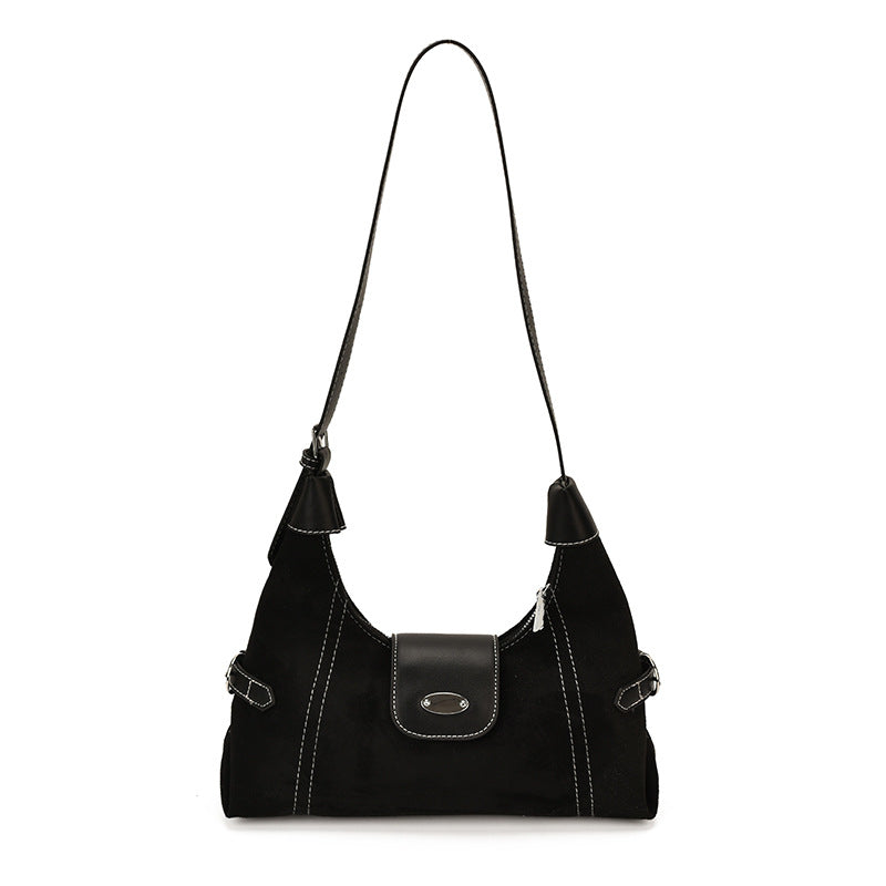 Stylische Wildleder-Schultertasche Karnz