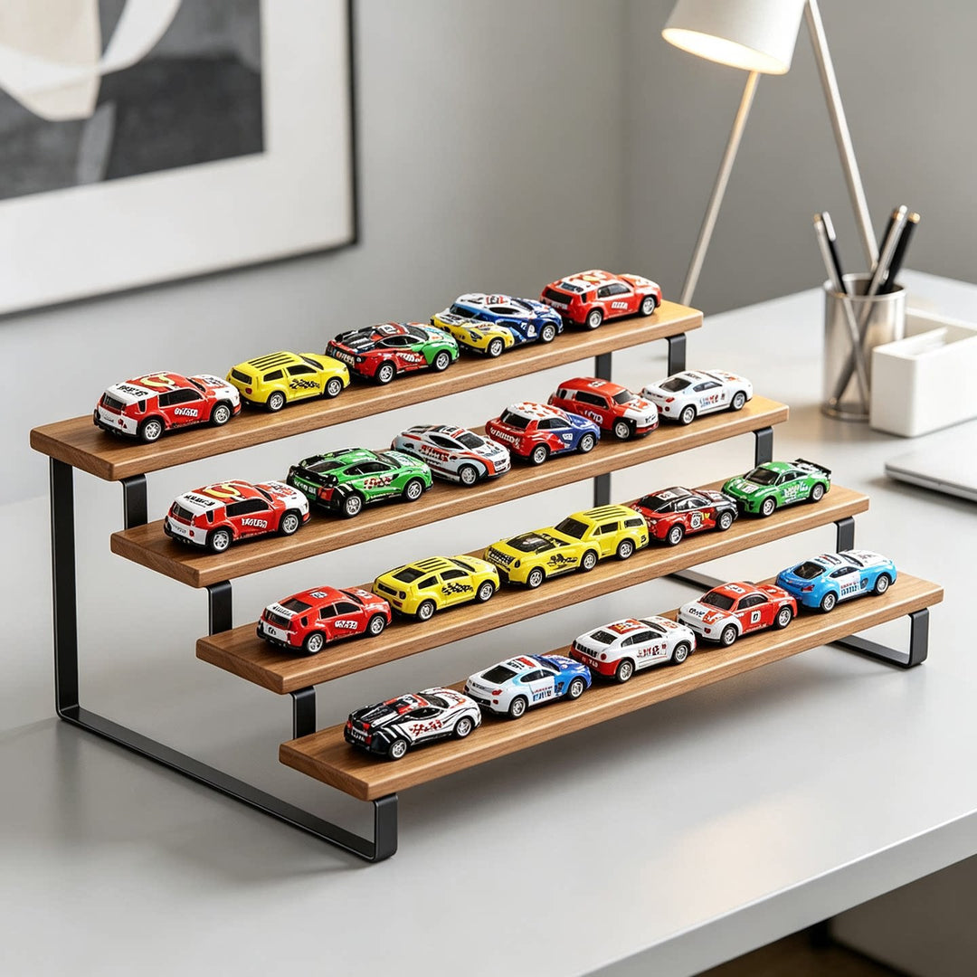 Gestuftes Holz Pop Figur Display Organizer