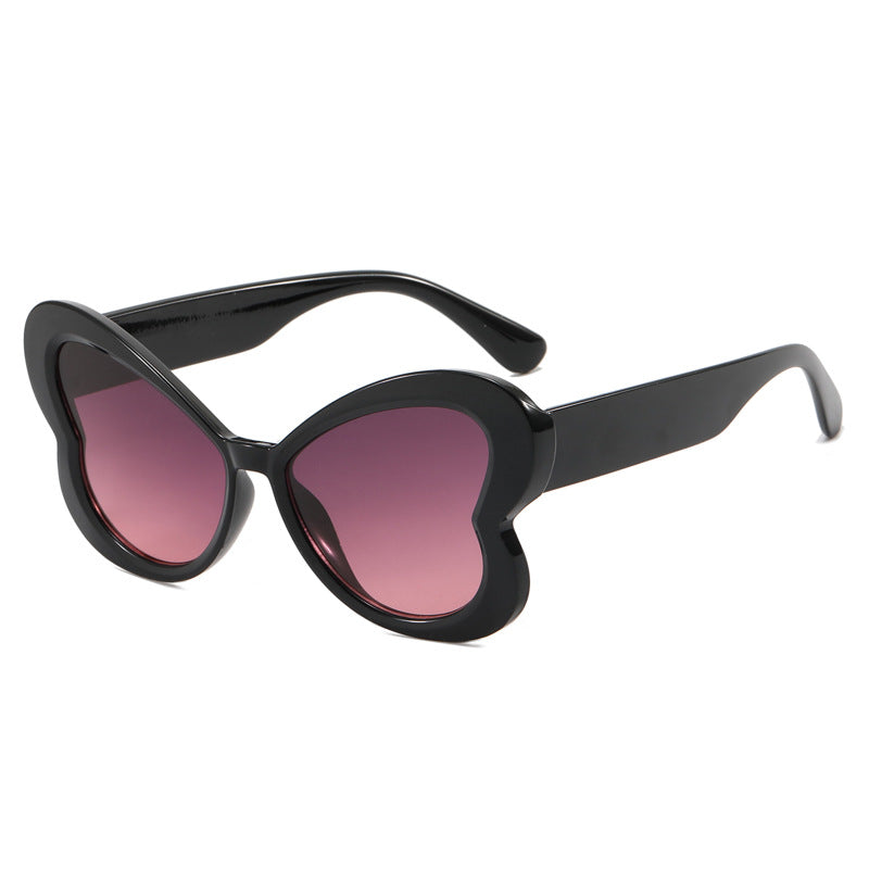 Damen Oversized-Sonnenbrille im verspielten Schmetterlingsdesign Karnz
