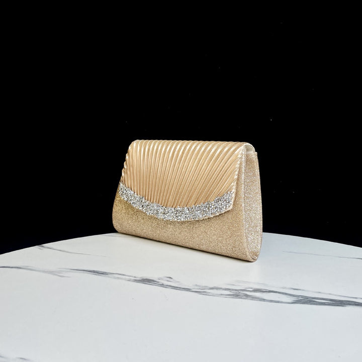 Faltete Satin Abend-Clutch