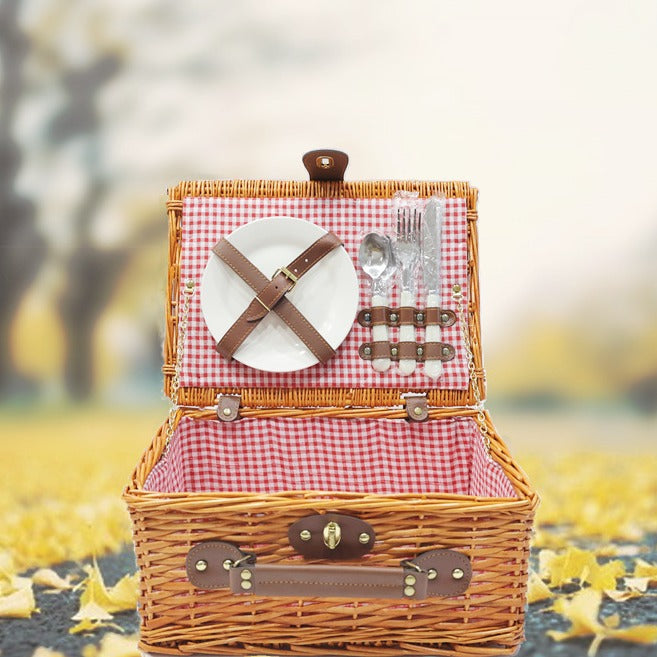 Damen Picknickkorb mit integriertem Geschirrset und robusten Details Karnz