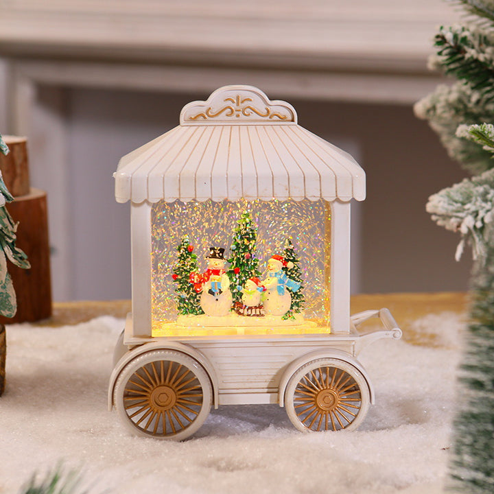 Dekorative Lichter-Laterne mit Schneekugel Karnz
