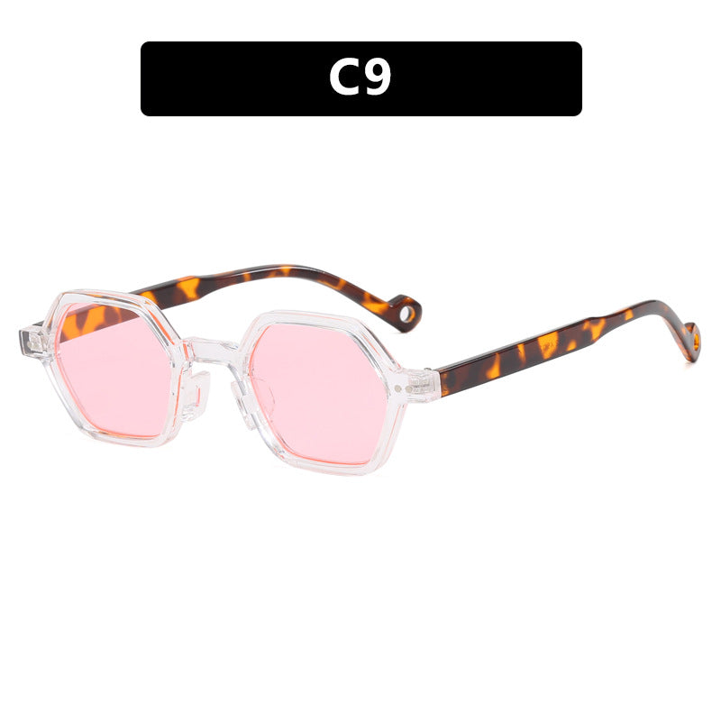 Damen hexagonale Sonnenbrille im modernen Design mit schützenden Gläsern Karnz