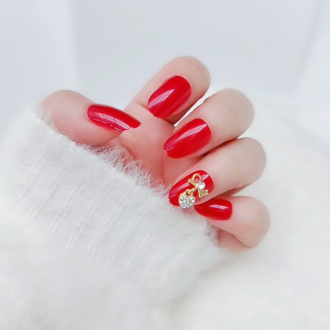 Elegante Französische Spitze Press-On Nagelkunst