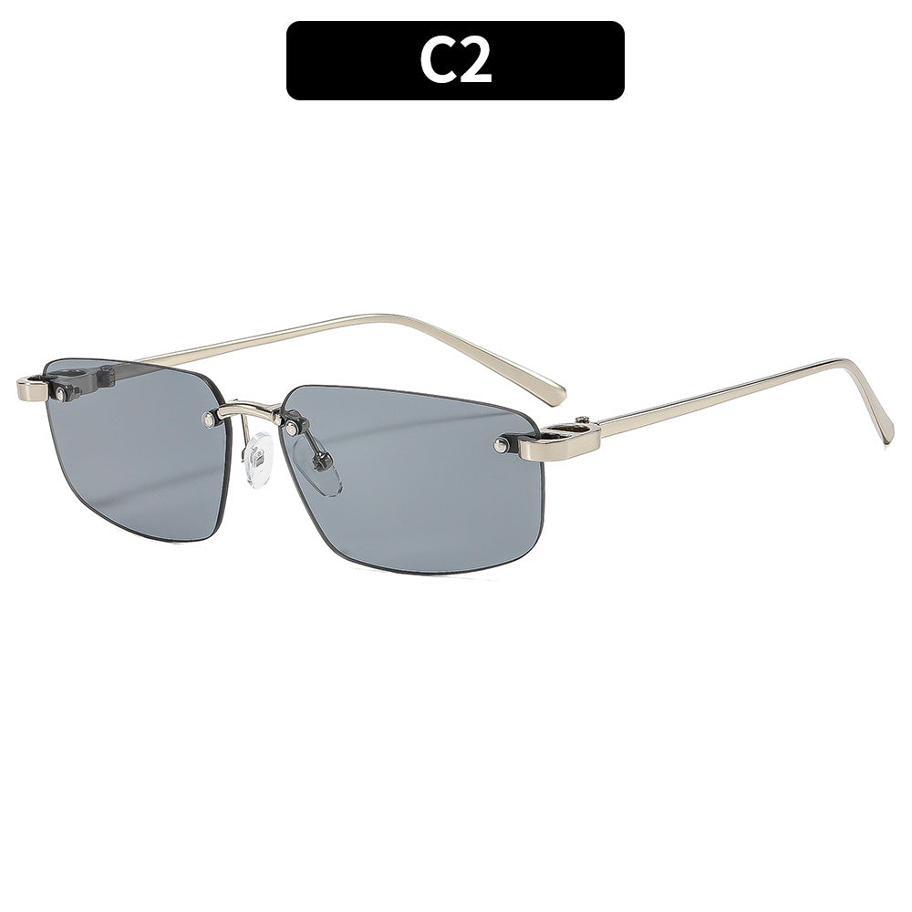 Minimalistische rechteckige Sonnenbrille