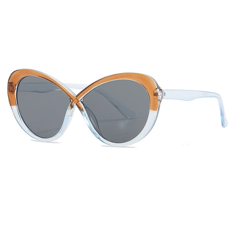 Damen Cat-Eye Sonnenbrille mit verspiegelten Gläsern Karnz