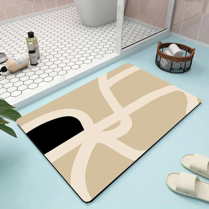 Abstrakte Florale Badezimmermatte