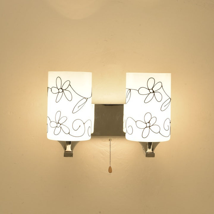 Künstlerisches Blumen Design Wandlampe