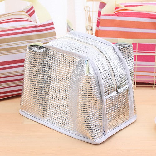 Isolierte Lunch-Tasche mit stylischen Streifen