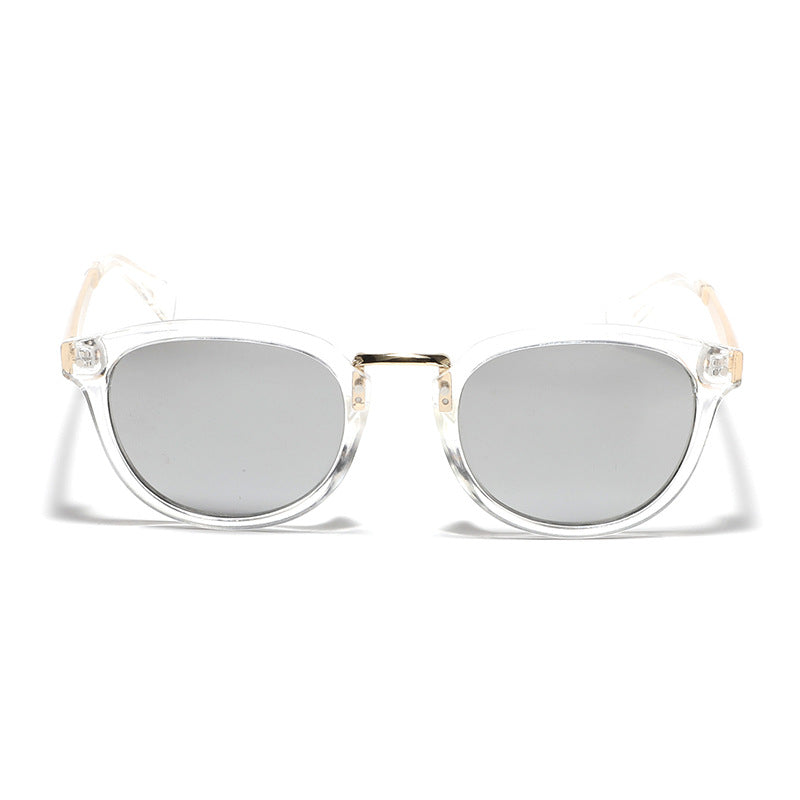 Damen modische Sonnenbrille mit buntem, verspiegeltem Gläsern und elegantem Rahmen Karnz