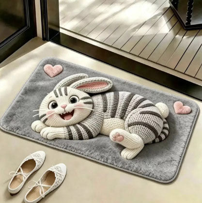 Cartoon Cat Dekorativer Teppich für Innenräume