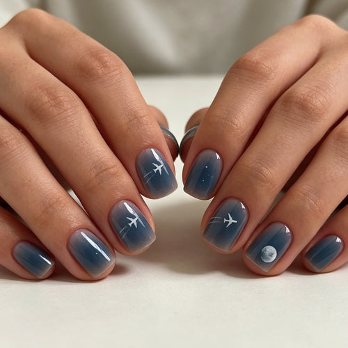 Künstlerische reisemotiv Nagelkunst Karnz