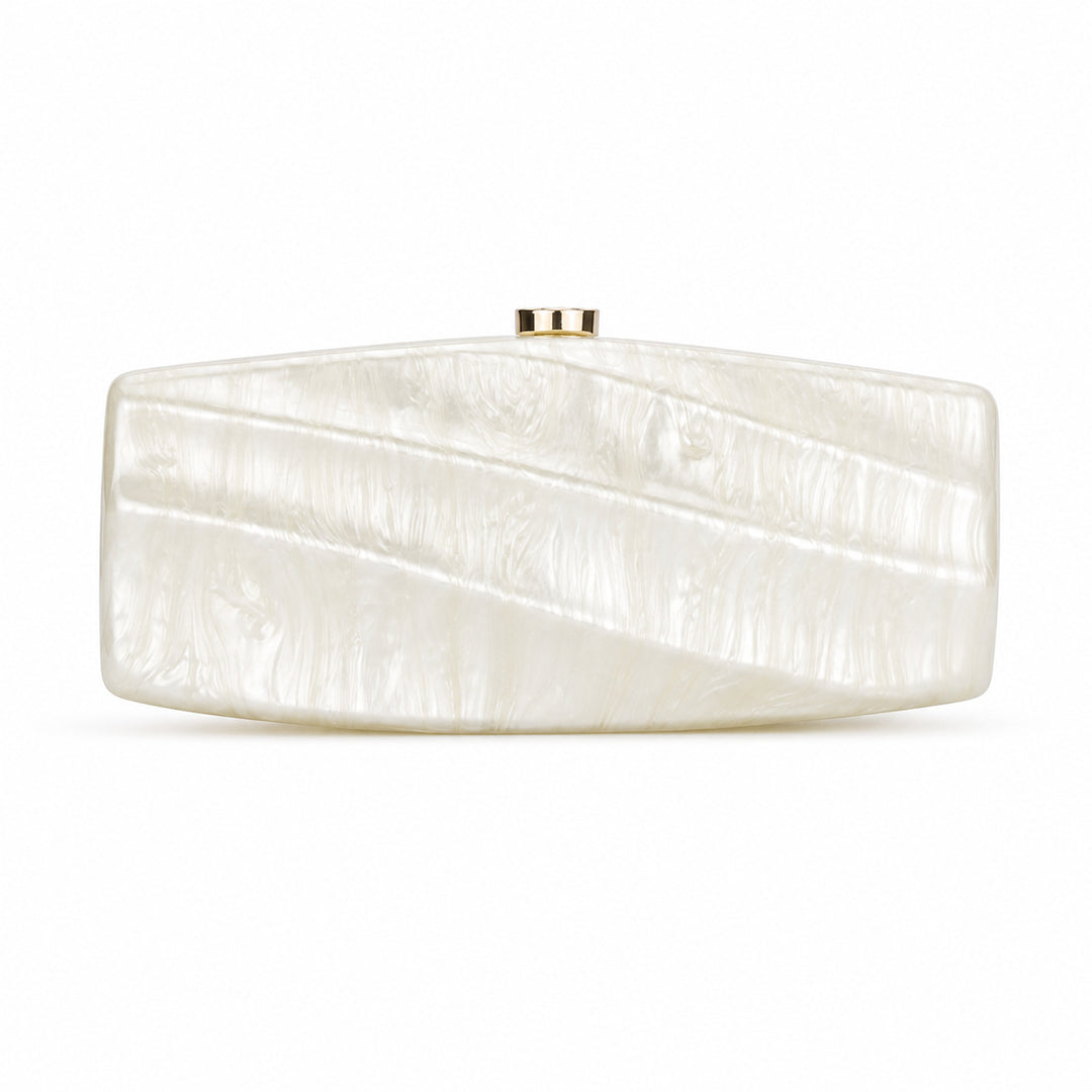 Zeitgenössische texturierte Acryl-Clutch