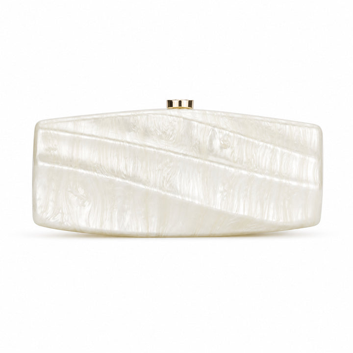 Zeitgenössische texturierte Acryl-Clutch