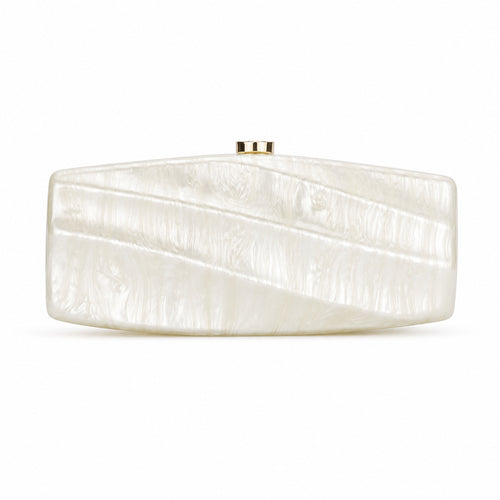 Zeitgenössische texturierte Acryl-Clutch