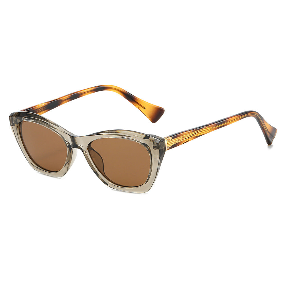 Damen Cat-Eye Sonnenbrille mit transparenten und farbigen Details Karnz