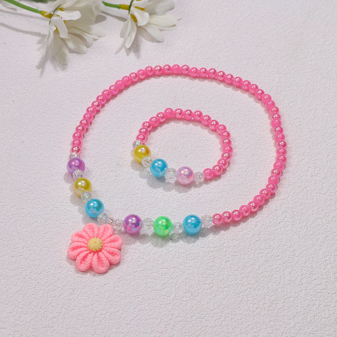 Verspieltes Schmuckset mit Blumenanhänger Karnz