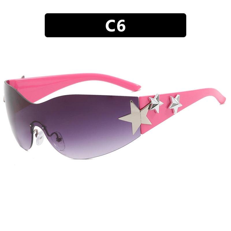 Damen trendige Sonnenbrille mit einzigartigem Sternen-Design Karnz