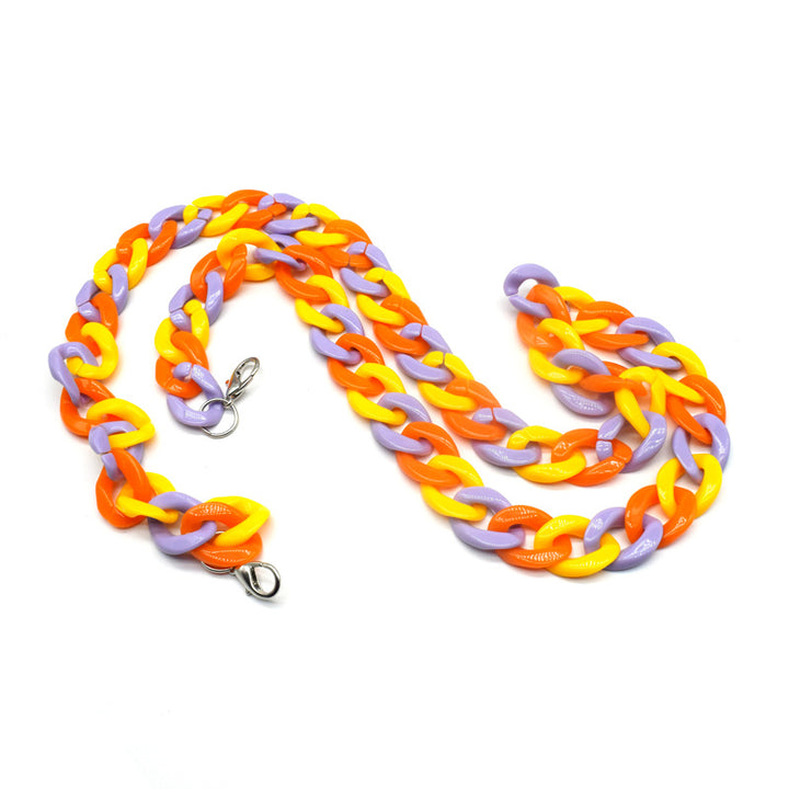 Funktionale Farbblock Brillen Kette Karnz