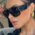 Damen Modische Oversized-Sonnenbrille mit einzigartigem Design Karnz