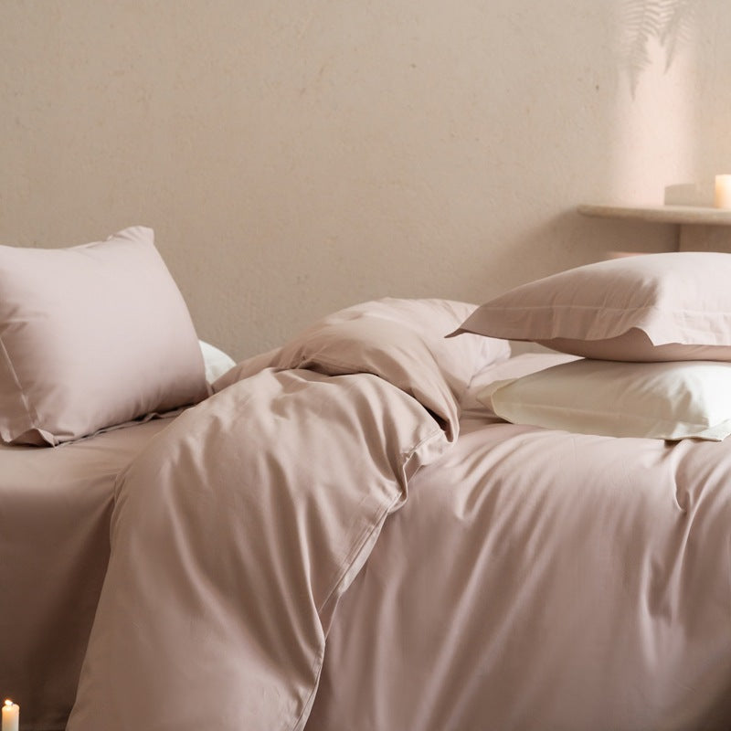 Premium-Baumwollsatin-Bettwäsche-Set mit weichem Hotelverschluss