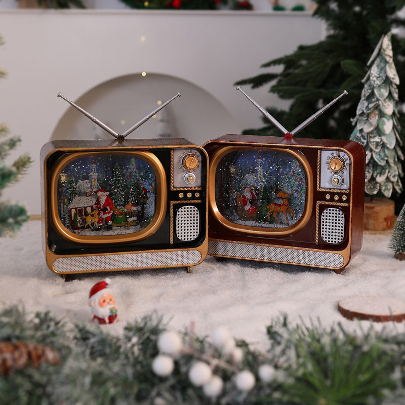 Nostalgische Weihnachts-TV Dekoration Karnz