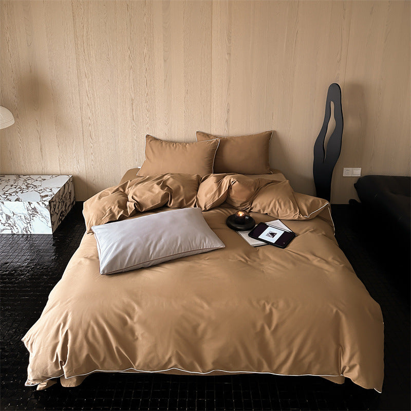 Satin-Bettwäsche-Garnitur mit atmungsaktivem Baumwollmix und Soft-Touch-Finish