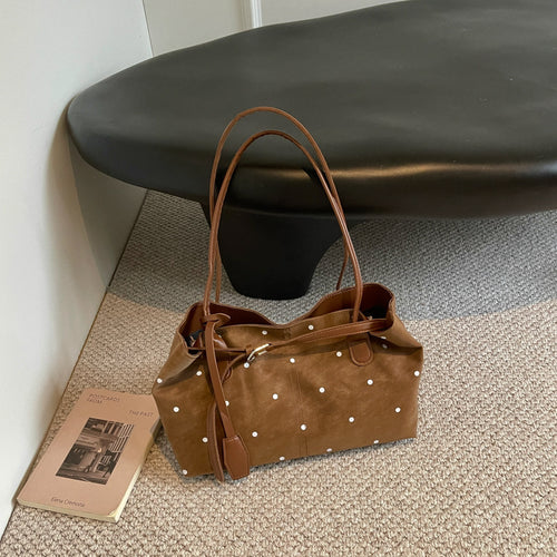 Stylische Wildleder-Tote-Bag