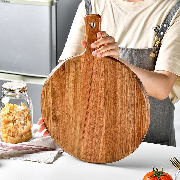 Runde Holzservierplatte Karnz
