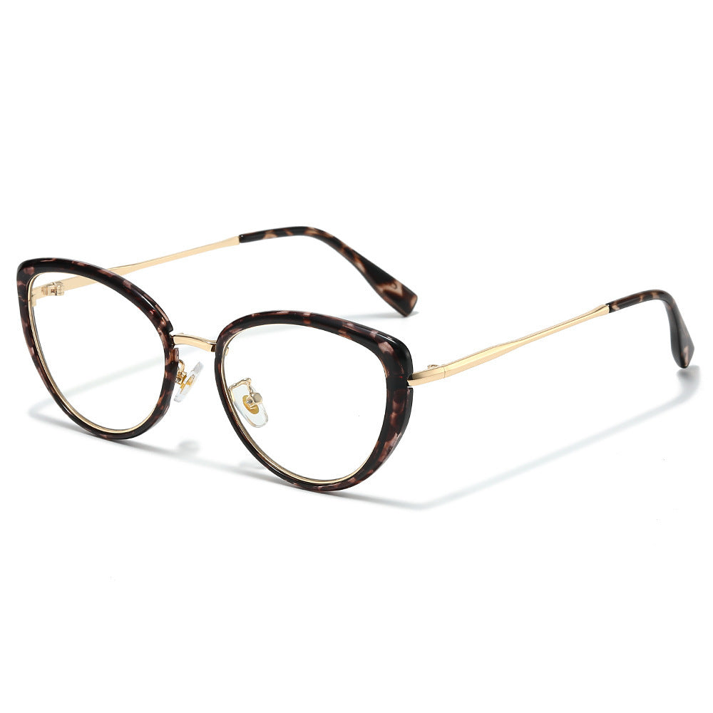 Modische Cat-Eye-Sonnenbrille mit trendigem Schildpatt-Rahmen Karnz