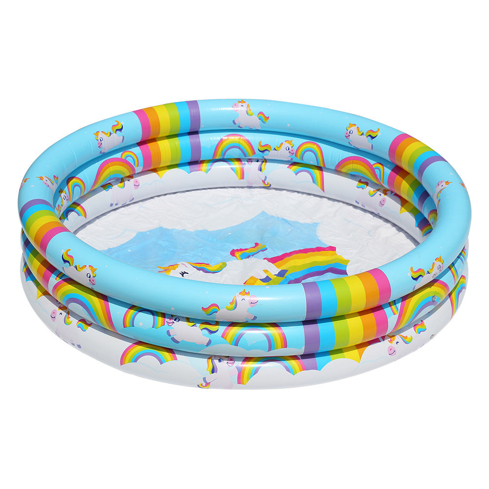 Unisex Aufblasbares Kinder-Schwimmbecken mit Einhorn-Motiv Karnz