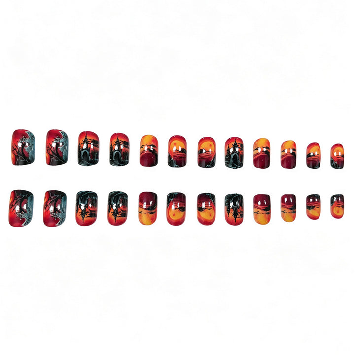 Künstlerische Halloween-Themen-Nagelkunst-Verstärkungen Karnz 1789915591