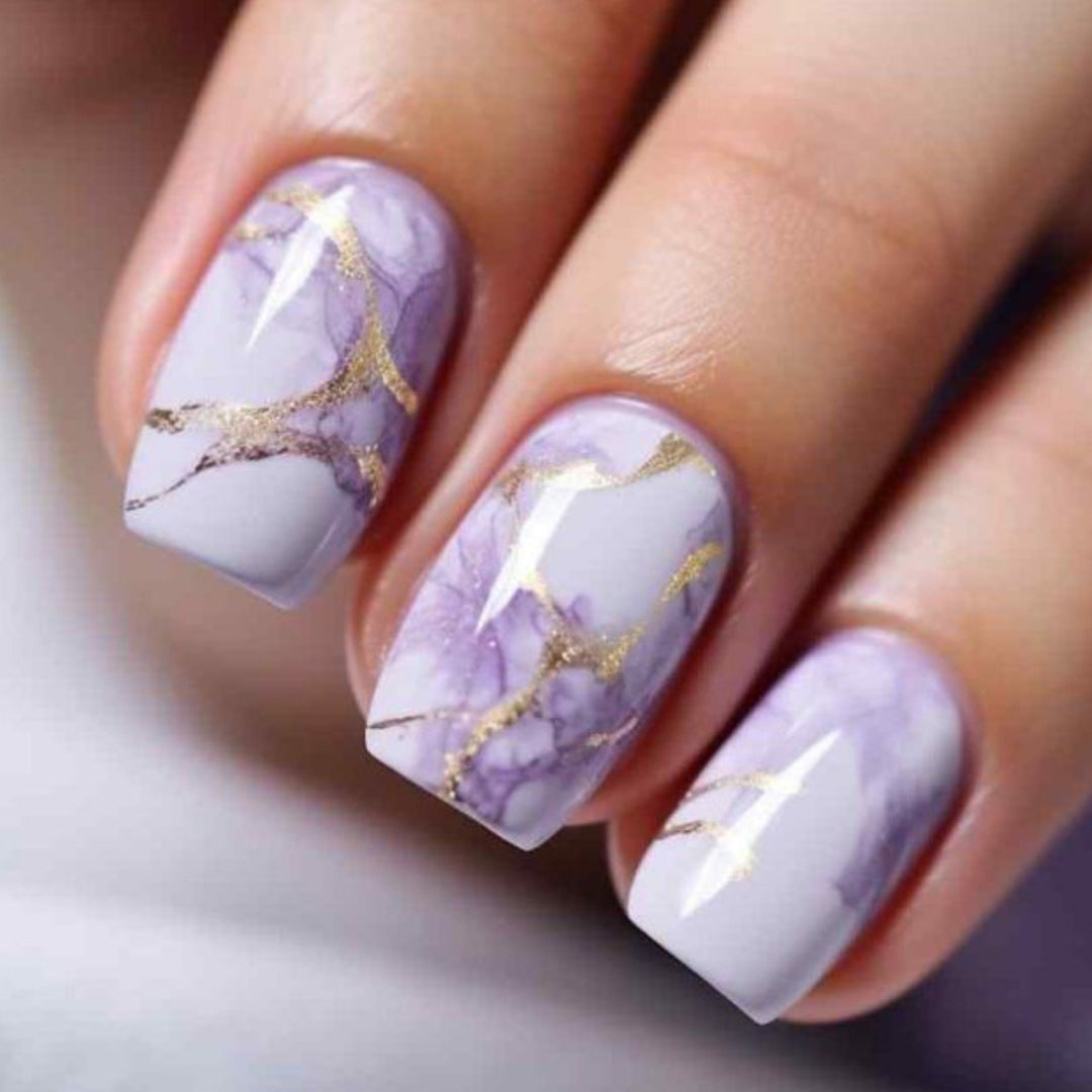 Stylische Marmor-Effekt-Nagelkunst-Erweiterungen Karnz