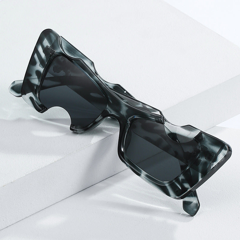 Damen übergroße geometrische Sonnenbrille Karnz