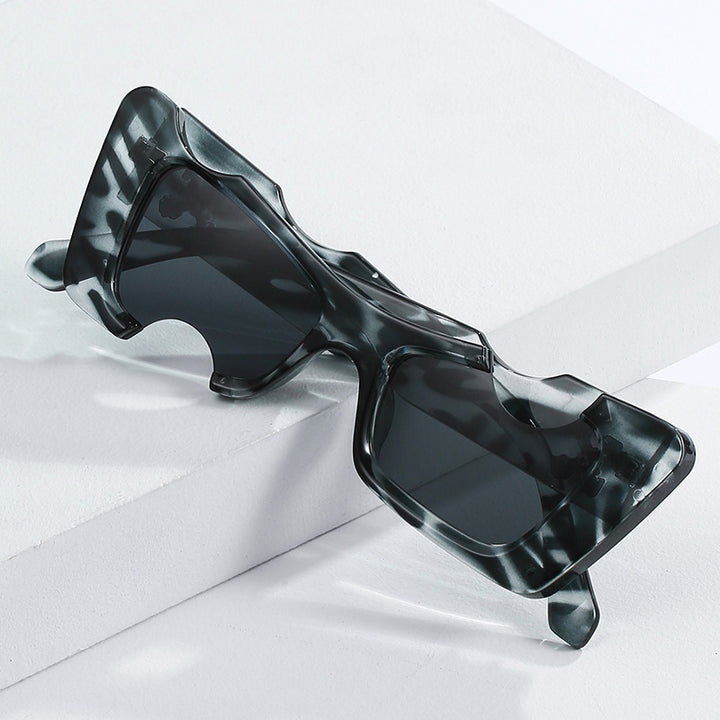 Damen übergroße geometrische Sonnenbrille Karnz