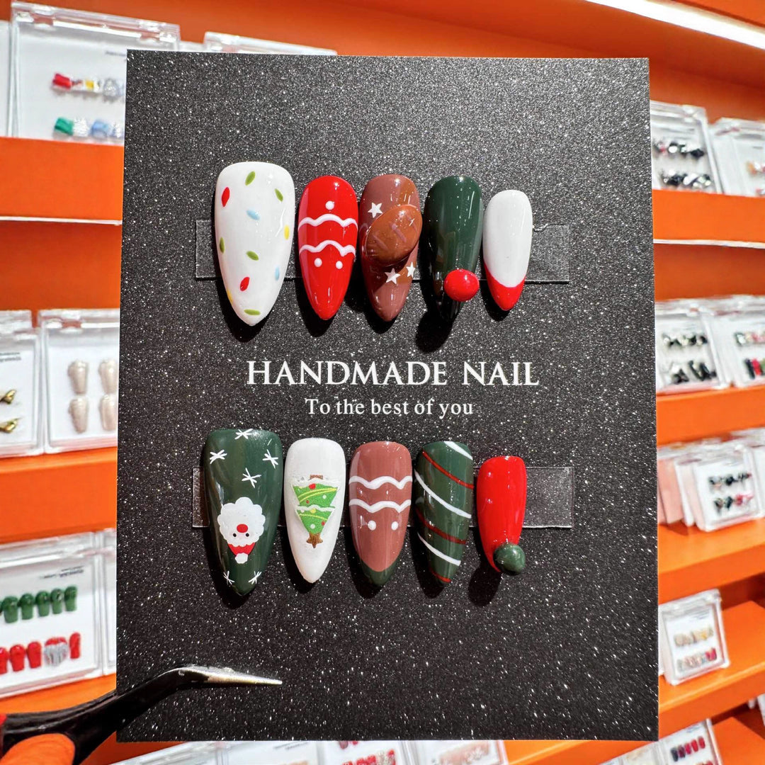 Künstlerisches Urlaubsthema Press-On Nagelkunst Set