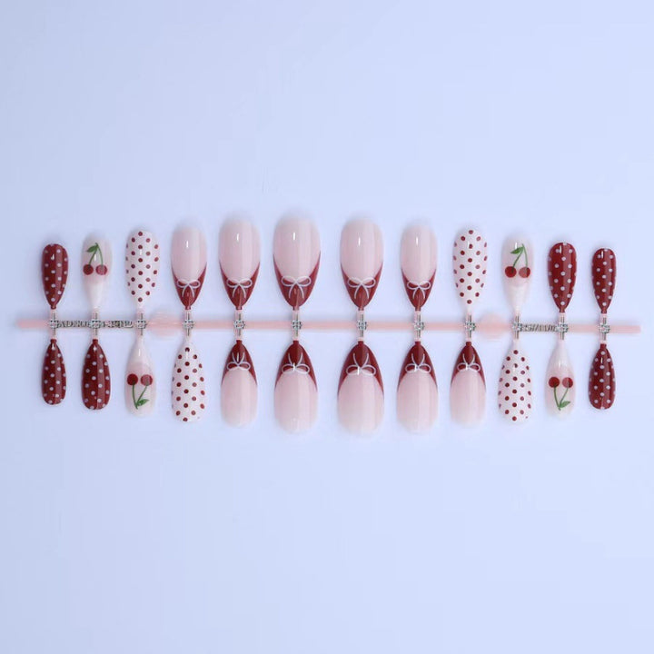 Kirschblüten-inspiriertes Press-On-Nagelkunst-Set