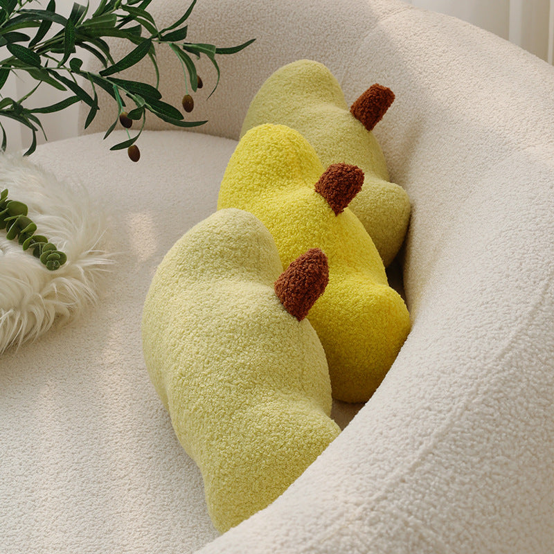 Nierenförmiges Dekokissen aus Bouclé‑Teddy mit weicher Polyesterfüllung Karnz
