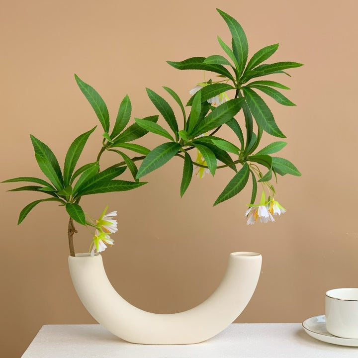 Künstlerische kurvenförmige Vase für die Wohnkultur-Darstellung