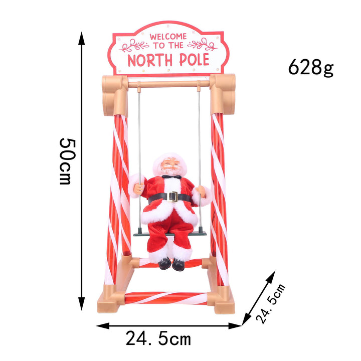 Dekorative Weihnachtsmann Figur auf Schaukel