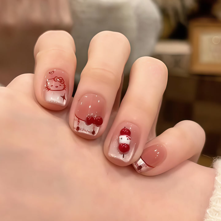 Kunstnägel mit Verspieltem Hello Kitty Design Karnz
