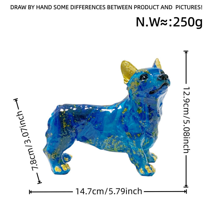 Bunte Dekofigur eines Welsh Corgis Karnz