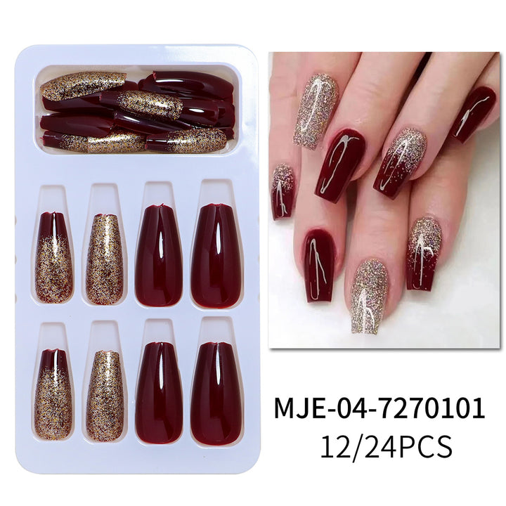 Glitzernde Press-On Nagel Set Karnz