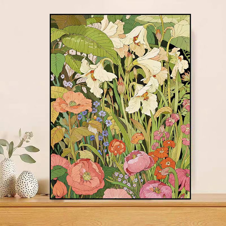 Blumenmotiv Leinwandkunst Karnz