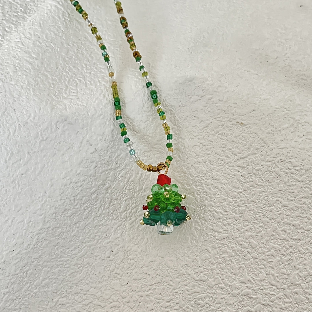 Perlen Weihnachtsbaum Halskette Karnz